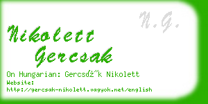 nikolett gercsak business card